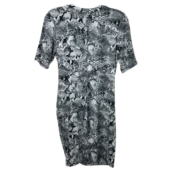 ENZA COSTA, Women’s Mini Dress in ‘Boa’ Side Knot, Crew-Neck, Black/White Medium - Picture 4 of 14